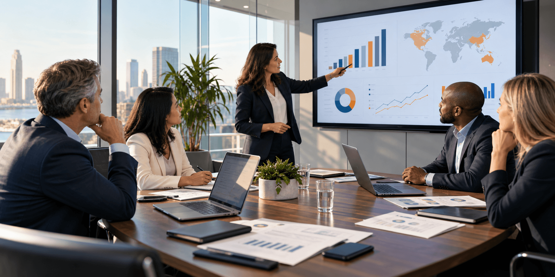 Consulting discussion with business leaders